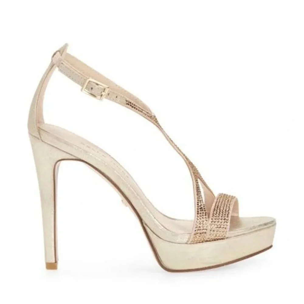 Pelle Moda Gold Glamour Heels - Picture 2 of 12